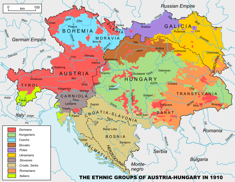 Mapa de Austria-Hungría