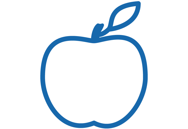 Graphic of an apple for Tutoring icon