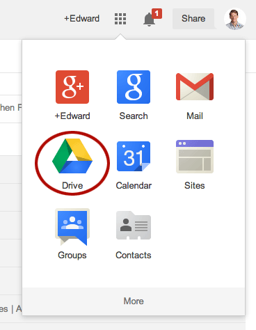 Select Google Drive from the app picker