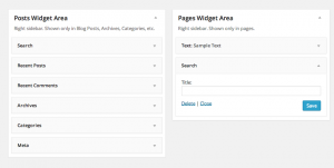 Available Widget Areas for the ACC Default WordPress Theme