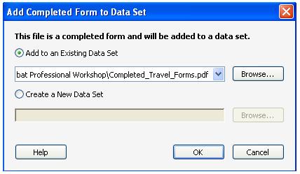 Add completed form to data set