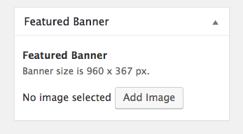 Featured Banner Dialog box