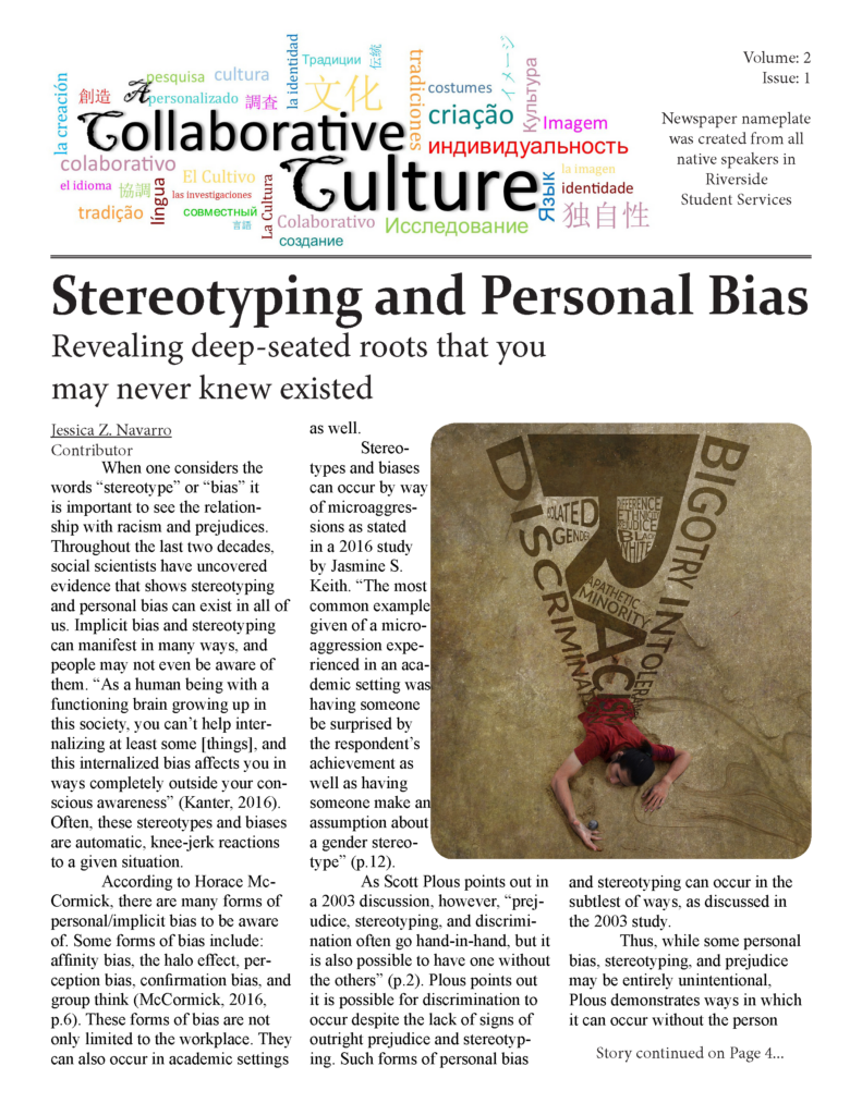 Cover page of "A Collaborative Culture" Volume 2, Issue 1