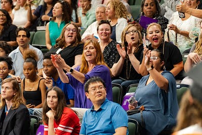 People are clapping because they are at the graduation ceremony.