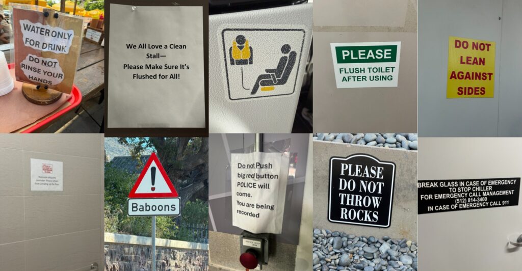 The alt text should describe the image content for screen readers, since this post is about "Signs of the Times.
