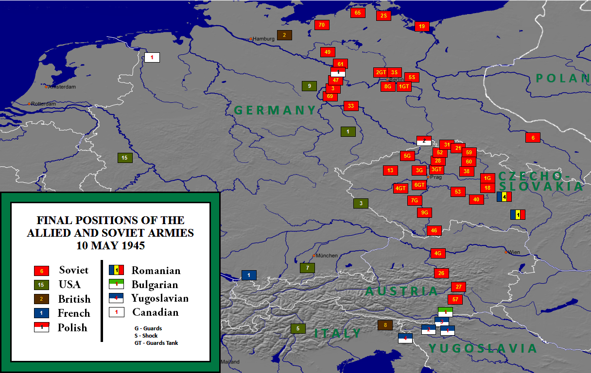 Allied Army Positions @ Close of WWII, 1945
