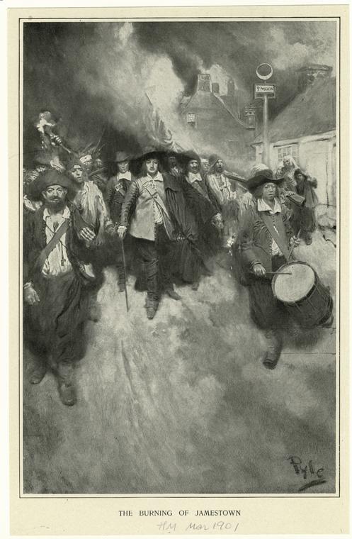 The Burning of Jamestown, Howard Pyle, 1905