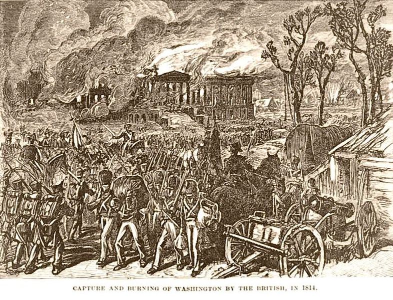 Burning of Washington 1814 by the British, 1876, Library of Congress
