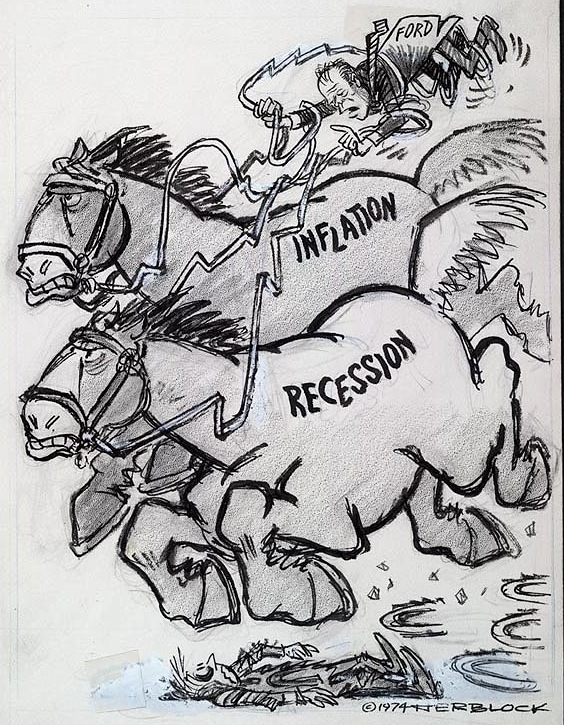 Herblock Stagflation Cartoon, Library of Congress