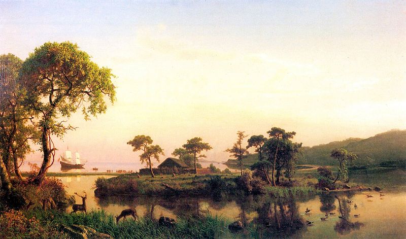 Gosnald at Cuttyhunk, Albert Bierstadt, 1858