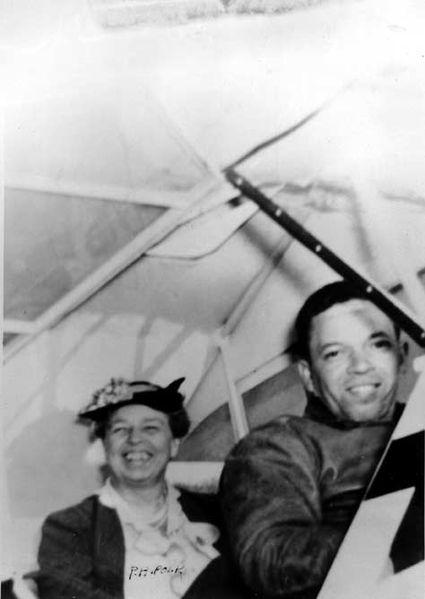First Lady Eleanor Roosevelt with Tuskegee Airman Pilot C. Alfred “Chief” Anderson, 1941