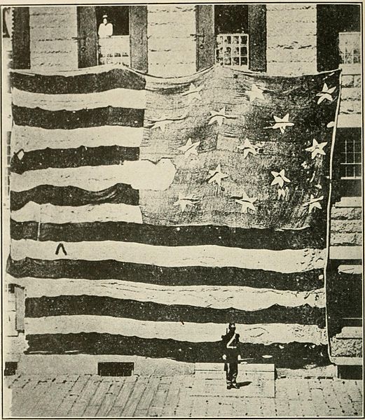 Flag that floated over Fort McHenry in 1814, Photo by George Henry Preble, 1873