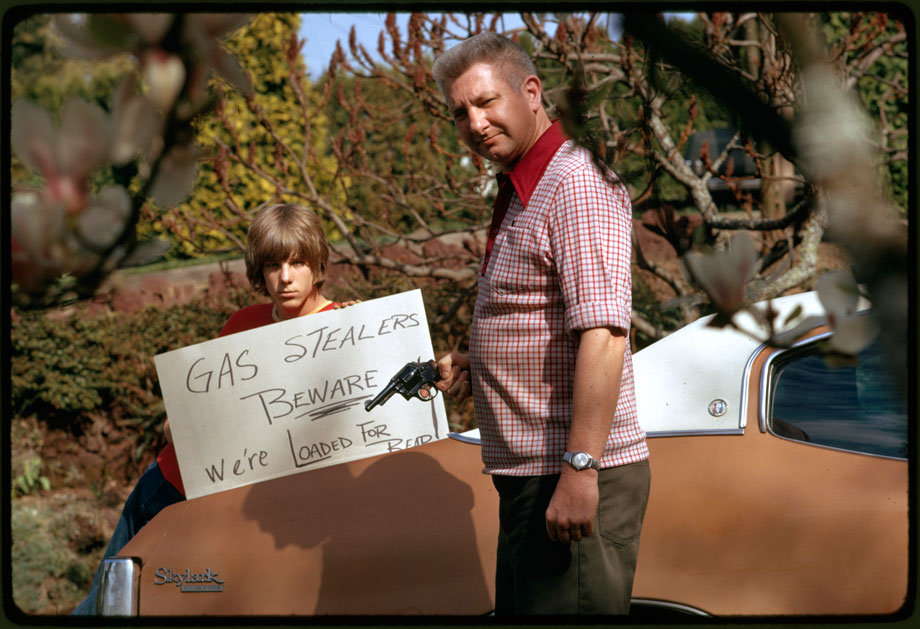Father & Son During Oil Crisis, Portland, Oregon, 1974