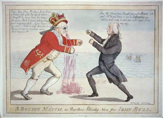 John Bull Boxing, Referencing U.S. Naval Victory in the War of 1812 Great Lakes Campaign