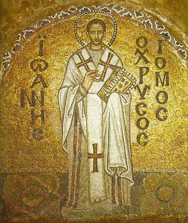 Byzantine Mosaic of St. John Chrysostom, Hagia Sophia (Istanbul)