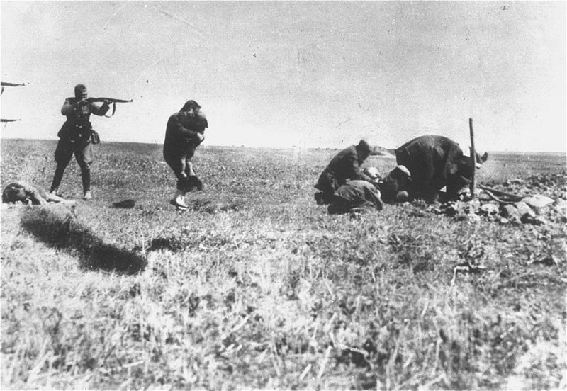 German Shock Troops Killing Kiev Jews in Ivangorod, Ukraine, 1942
