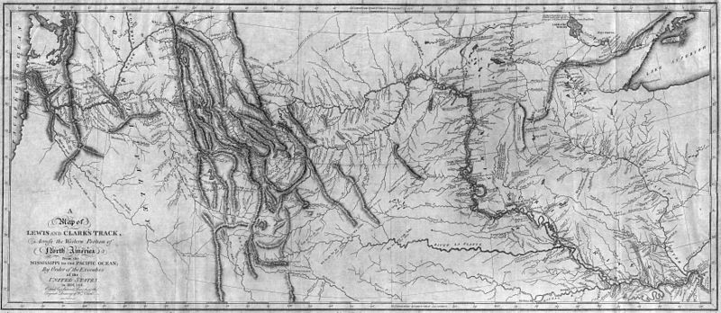 A Map of Lewis and Clark's Track, Across the Western Portion of North America From the Mississippi to the Pacific Ocean, Copied by Samuel Lewis From the Original Drawing of William Clark, 1814
