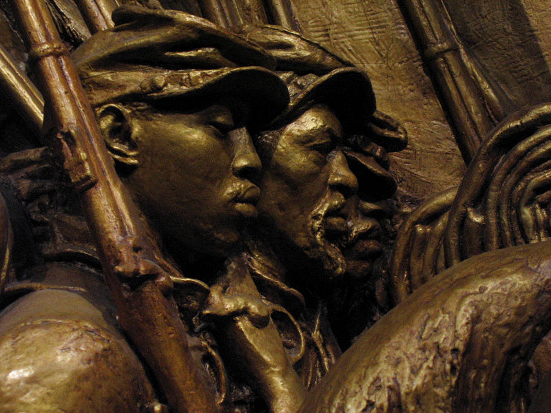Detail from Memorial to Robert Gould Shaw and the Massachusetts Fifty-Fourth Regiment, Augustus Saint-Gaudens, National Gallery of Art, Washington, D.C.