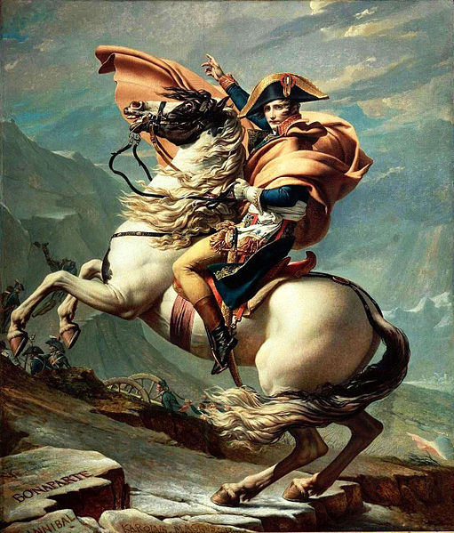 Napoleon Crossing Alps 1801, Jacques-Louis David, Musée national du Château de Malmaison