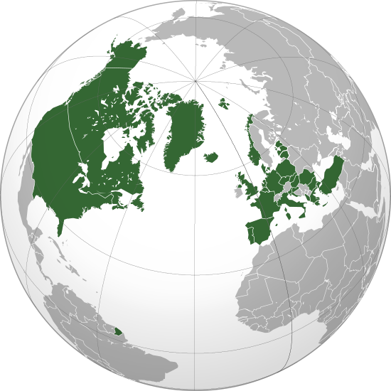 NATO Countries in Green