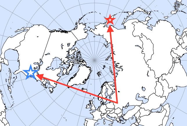 Northern Hemisphere Soviet Missile Range