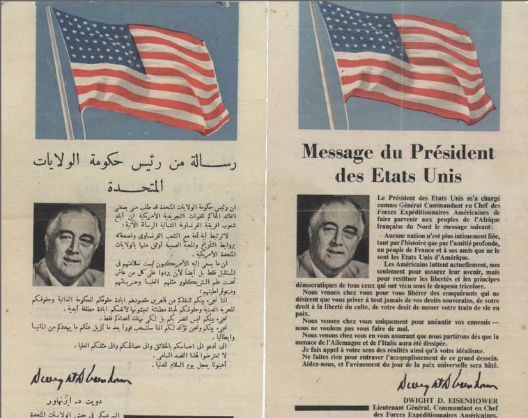Leaflet Encouraging Casablanca Citizens to Side w. Allies