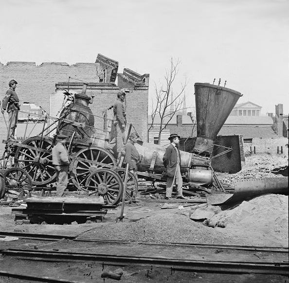 Richmond & Petersburg Railroad Depot, 1865, Library of Congress