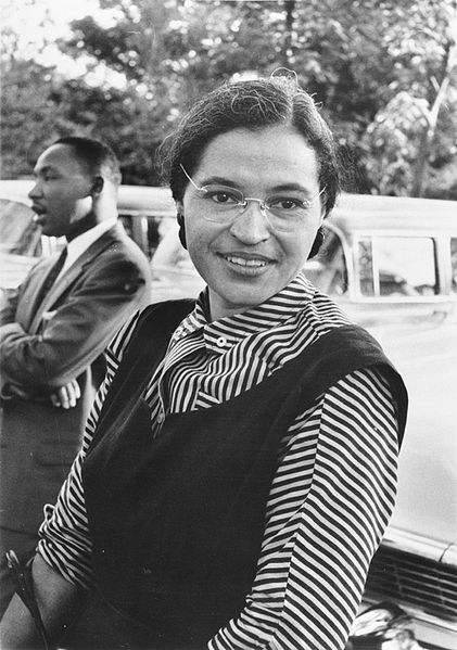 Rosa Parks, with Martin Luther King, Jr. in the Background, 1955, Ebony Magazine & National Archives