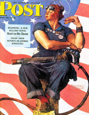 Rosie the Riveter 1943 POST Cover, Norman Rockwell