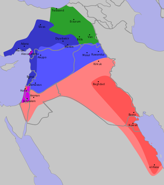 Sykes-Picot Map