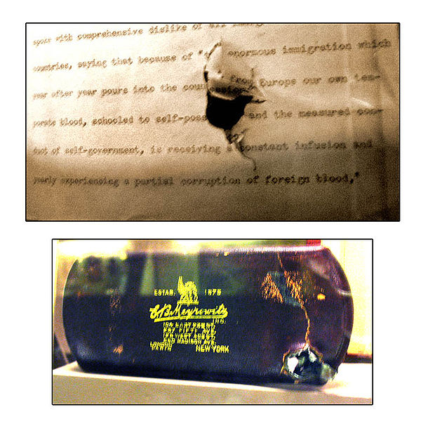 TR Assassination Bullet Damage, 1912