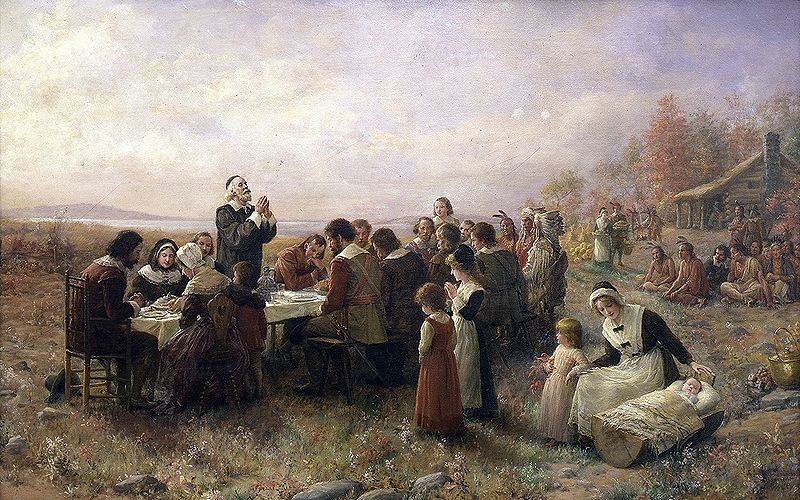 The First Thanksgiving at Plymouth, Jennie Brownscombe, 1914