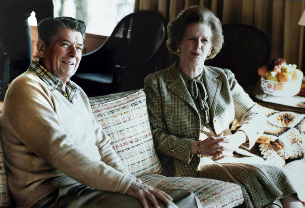Margaret Thatcher with Ronald Reagan