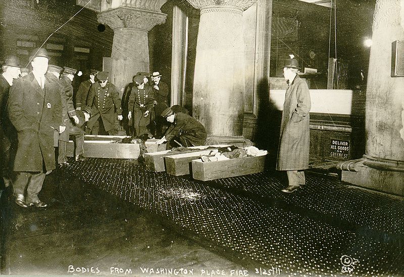 Officials Placing Triangle Shirtwaist Company Fire Victims in Coffins, 1911, Library of Congress