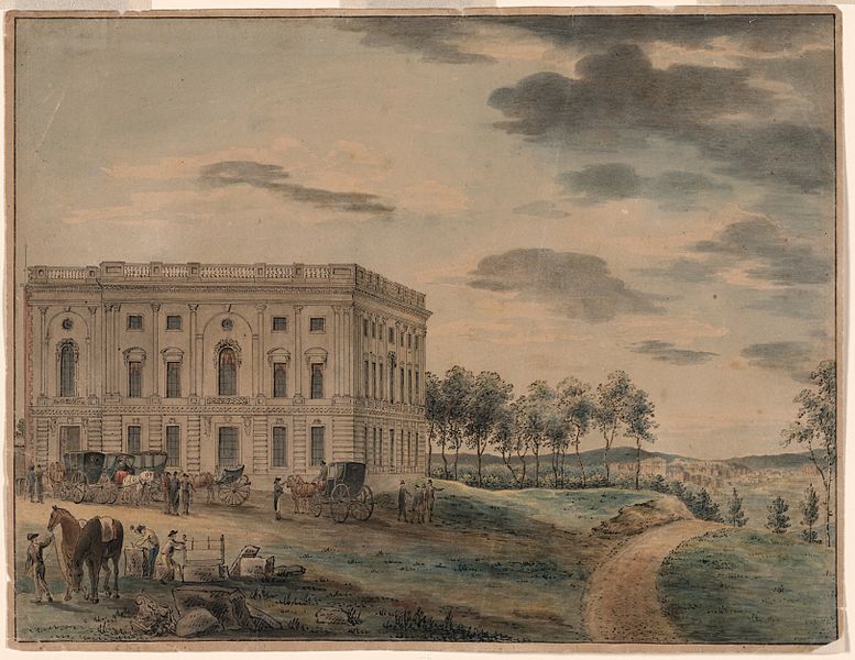 U.S. Capitol (now the East Wing), 1800, William Russell Birch, Library of Congress