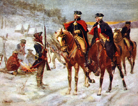 George Washington and Lafayette at Valley Forge, John Ward Dunsmore, 1907, Library of Congress