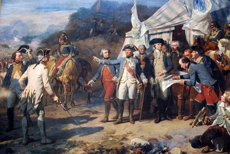 Siege of Yorktown. General Rochambeau & General Washington, October 1781, Auguste Couder, 1836, Palace of Versailles