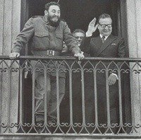 Chile's Salvador Allende (right) with Cuba's Fidel Castro (left)