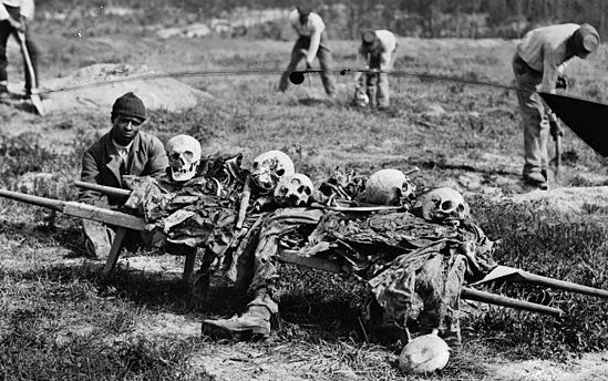 African Americans Hired to Collect Bones After Battle of Cold Harbor, Virginia, 1864 (Library of Congress)