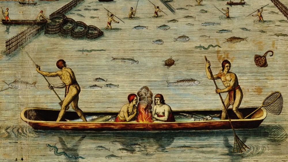 The Method of Fishing of the Inhabitants of Virginia, Theodor de Bry, ca. 1590