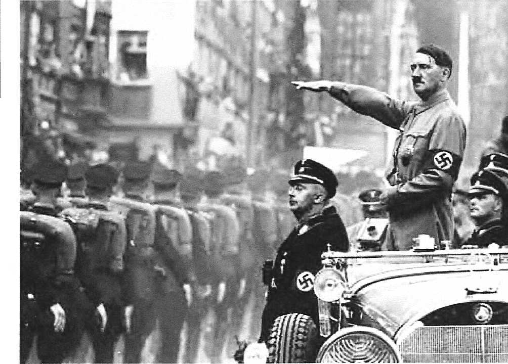 Adolf Hitler Saluting Followers