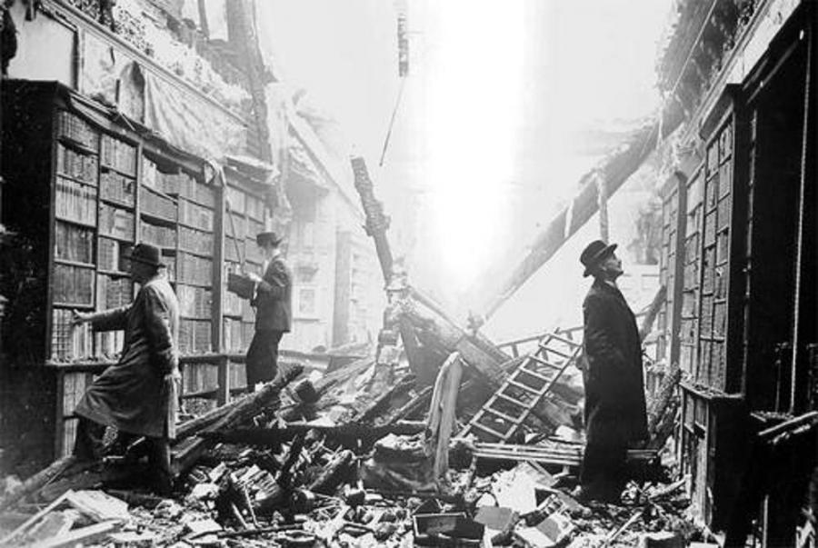 Holland House Library, Kensington London During the Blitz, 1940