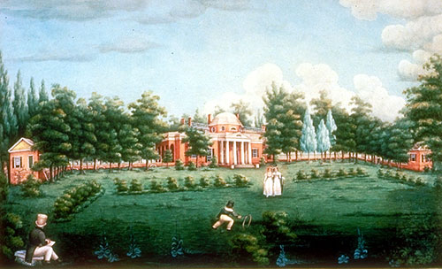 Monticello, Jane Pitford Braddick Peticolas, 1825