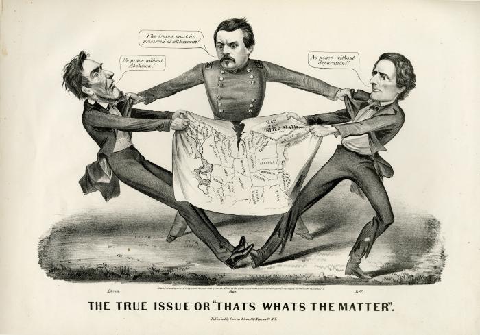 Lincoln-McClellan-Davis Cartoon