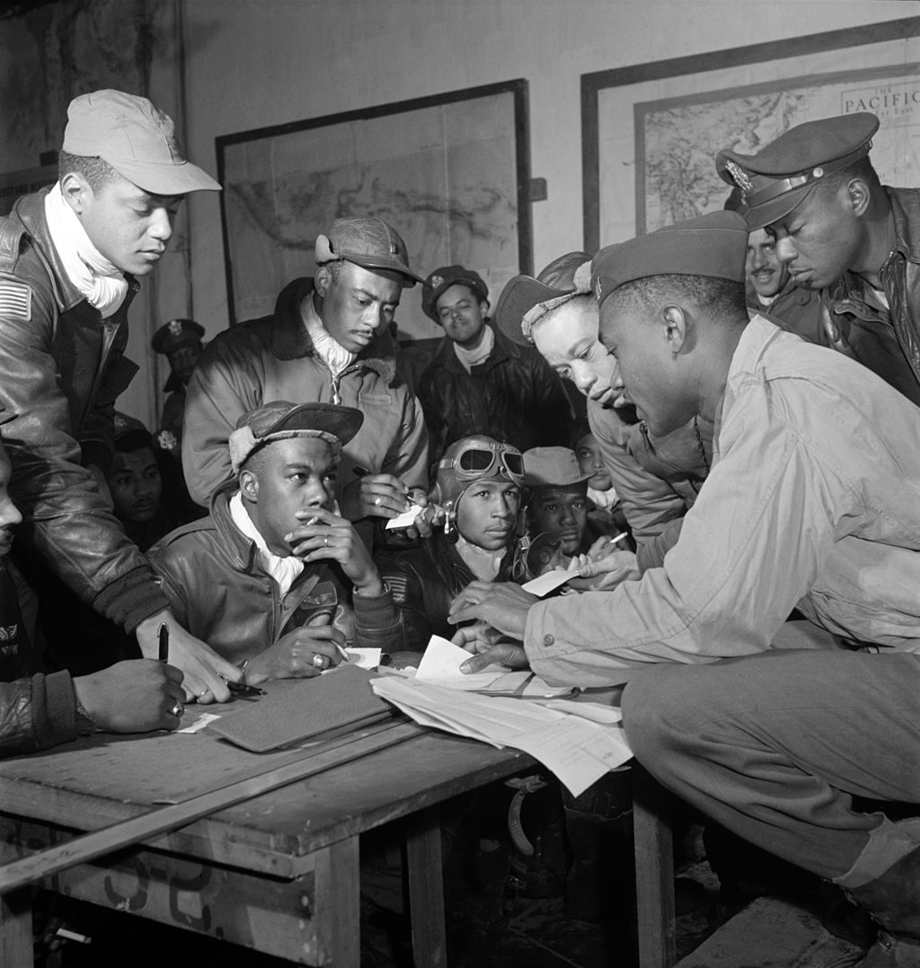 Several Tuskegee Airmen at Ramitelli, Italy, March 1945, Photo by Toni Frissell, Library of Congress