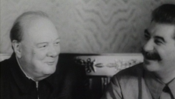 Churchill & Stalin Meet In Moscow