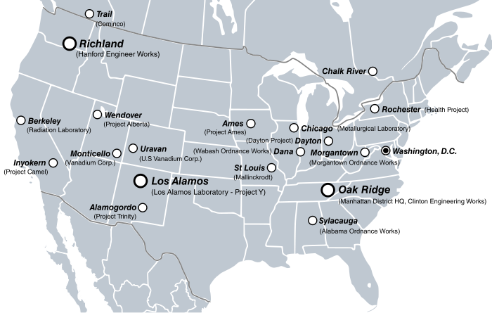 Manhattan Project Locations