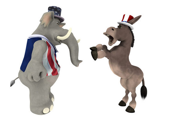 Republican Elephant & Democratic Donkey