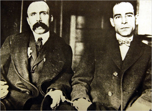 Bartolomeo Vanzetti (left) and Nicola Sacco, Boston Public Library