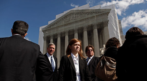 Abigail Fisher In Front of Supreme Court, December 2015, New York Times